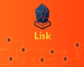 Cryptocurrency lisk digital technology background