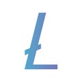 Cryptocurrency litecoin symbol isolated icon