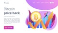 Cryptocurrency makes comeback concept landing page
