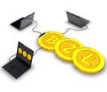 Cryptocurrency mining Royalty Free Stock Photo