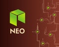 Cryptocurrency NEO technology connected style background Royalty Free Stock Photo