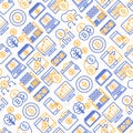 Cryptocurrency seamless pattern