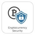 Cryptocurrency security icon.