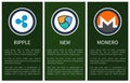Cryptocurrency Signs inside Circles Promo Posters