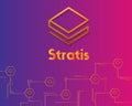 Cryptocurrency stratis blockchain circuit background