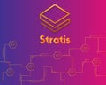 Cryptocurrency stratis blockchain circuit background