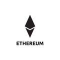 Cryptocurrency Symbol with text ethereum