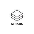 Cryptocurrency Symbol with text stratis