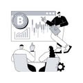 Cryptocurrency trading courses abstract concept vector illustration.