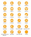 Cryptocurrency vector icons