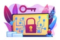 Cryptography and encryption concept vector illustration.