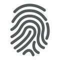 Cryptographic signature glyph icon, security