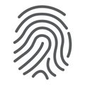 Cryptographic signature line icon, security