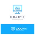 Cryptography, Data, Ddos, Encryption, Information, Problem Blue Outline Logo Place for Tagline