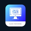 Cryptography, Data, Ddos, Encryption, Information, Problem Mobile App Button. Android and IOS Glyph Version Royalty Free Stock Photo