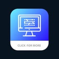 Cryptography, Data, Ddos, Encryption, Information, Problem Mobile App Button. Android and IOS Line Version Royalty Free Stock Photo
