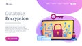 Cryptography and encryption concept landing page.