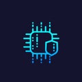 Cryptography and encryption vector icon, linear Royalty Free Stock Photo