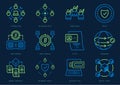 Cryptography icon set Royalty Free Stock Photo