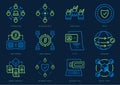 Cryptography icon set