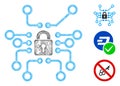Cryptography Polygonal Web Vector Mesh Illustration Royalty Free Stock Photo