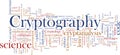 Cryptography word cloud Royalty Free Stock Photo