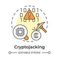 Cryptojacking multi color concept icon Royalty Free Stock Photo
