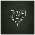 Cryptomedia chalk icon Royalty Free Stock Photo