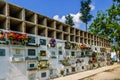 Crypts in cemetery, Antigua, Guatemala Royalty Free Stock Photo