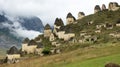 Crypts at hill neat Dargavs village North Osetia Royalty Free Stock Photo