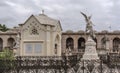 Crypts and sculptures on graves in Poblenou Cemetery