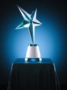 Crystal Award in the modern studio. 3d rendering Royalty Free Stock Photo