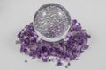 Crystal Ball with amethyst points Royalty Free Stock Photo
