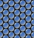 Crystal ball array pattern blue Royalty Free Stock Photo