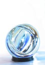 Crystal ball blue lights withi