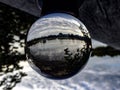 Crystal ball landscape Royalty Free Stock Photo