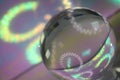 Crystal ball with lights. Royalty Free Stock Photo