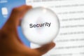 Crystal ball magnify word security