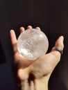 Crystal ball in my hand Royalty Free Stock Photo