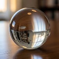 A crystal ball rests on a Royalty Free Stock Photo