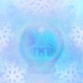 Crystal ball with Traditional Christmas Nativity Scene Royalty Free Stock Photo