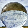 Crystal ball with an upside down lighthouse