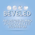 Crystal Beveled Outline Font and Numbers