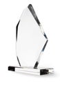 crystal blank award isolated on white