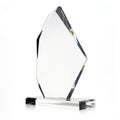 crystal blank award isolated on white