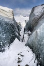 Crystal Blue Ice Cave Skaftafell Royalty Free Stock Photo