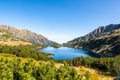 Crystal blue mountain lake Wielki Staw in High Tatra Mountains, Five Polish Ponds Valley, Poland Royalty Free Stock Photo