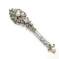 Crystal Blue Pearl Hairpin: Late 19th Century Style Inspired By Viscountess