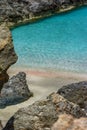 Crystal blue water on Falasarna beach, Crete island Royalty Free Stock Photo