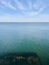 The crystal blue waters of Lake Erie - The Great Lakes - Cleveland, Ohio - USA Royalty Free Stock Photo